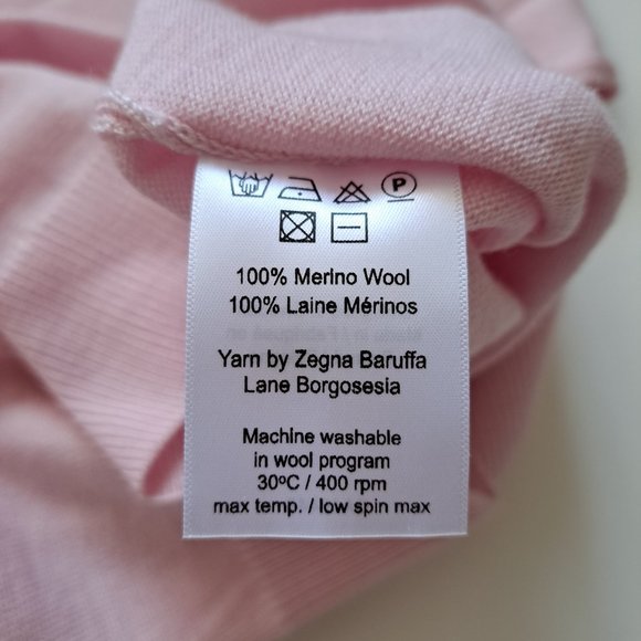 New Stenstroms Men's Merino Wool Long Sleeve Pink Shirt Pullover Sweater Sz S/M - Picture 15 of 16